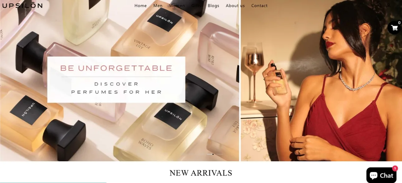 Upsilon Perfume Brand Banner – Meta Ads Strategy with 2.5x+ ROAS by Digital Sense