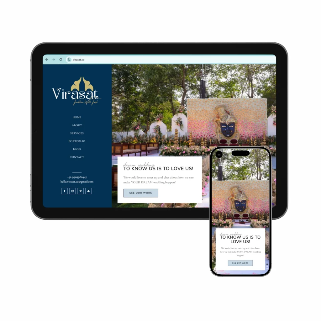 Virasat Event Management Website Design by Digital Sense – WordPress Development